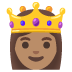 👸🏽 princess: medium skin tone display on Google